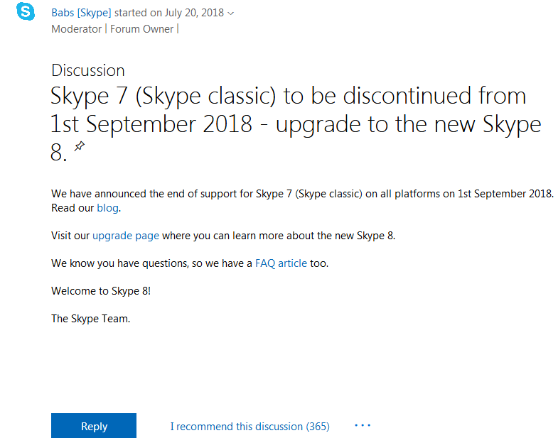screenshot_2018-08-06 skype 7 skype classic to be discontinued from 1st september 2018 - upgrade to the new skype 8