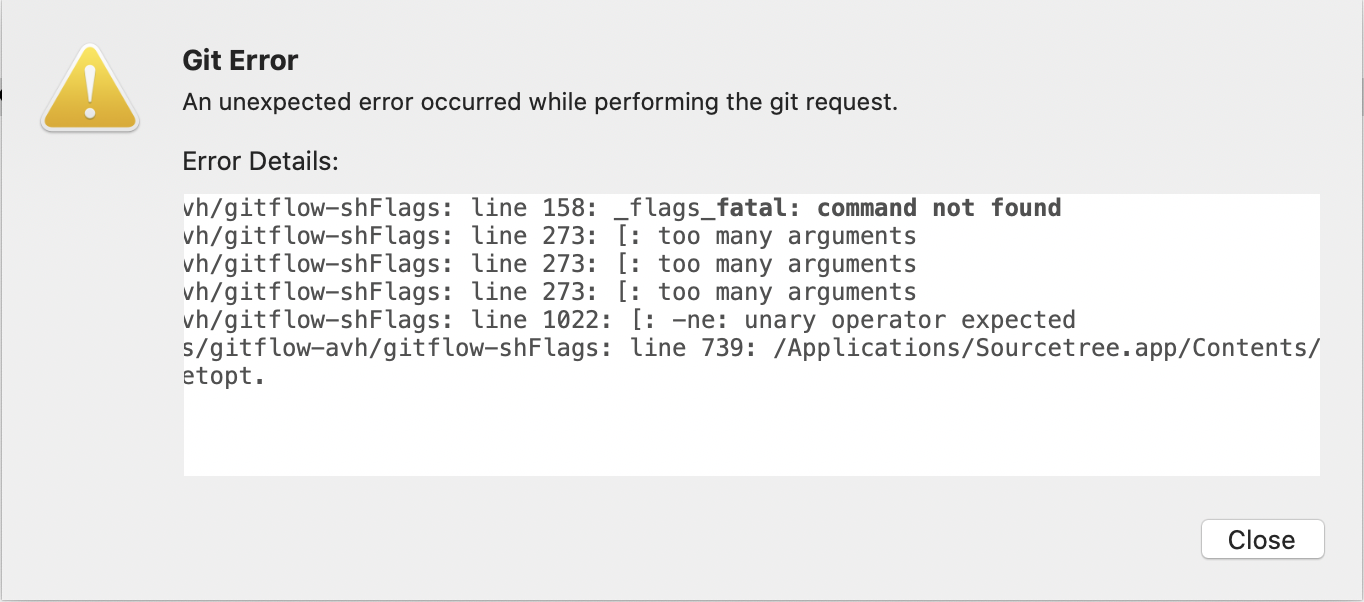 [Bug] Unable to create a feature branch after uninstalling Sourcetree ...