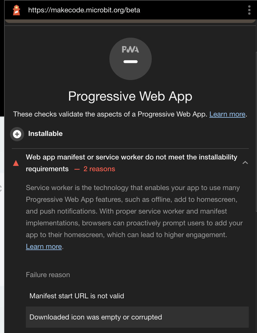microbit not detected as PWA application · Issue #3931 · microsoft/pxt ...