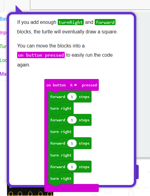 Tutorial hint bleeds off · Issue #2086 · microsoft/pxt-microbit · GitHub