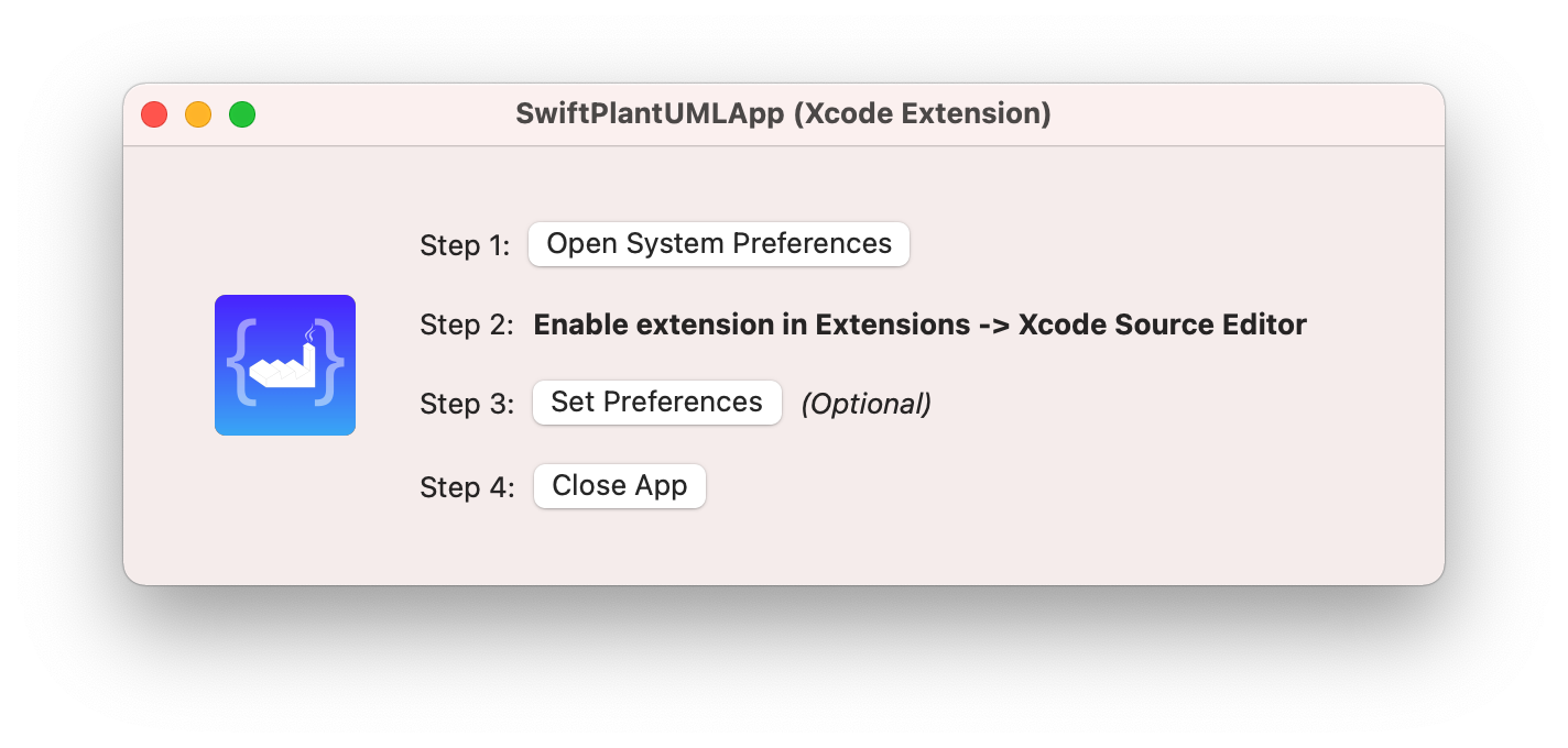 SwiftPlantUML user interface