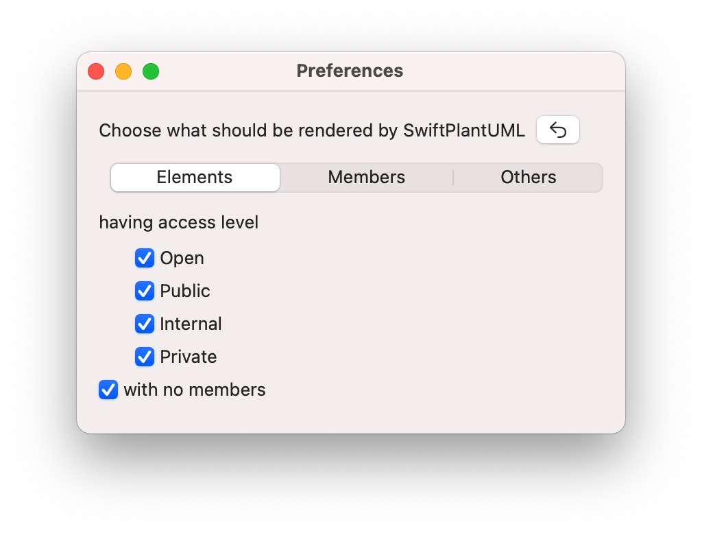 Preferences - Elements