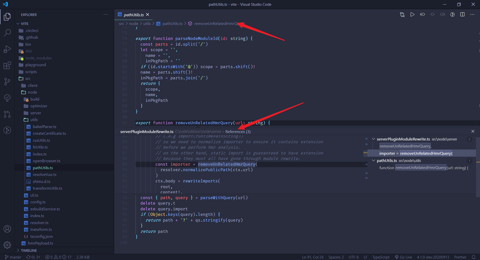 add breadcrumbs to peek view · Issue 106680 · microsoft/vscode · GitHub