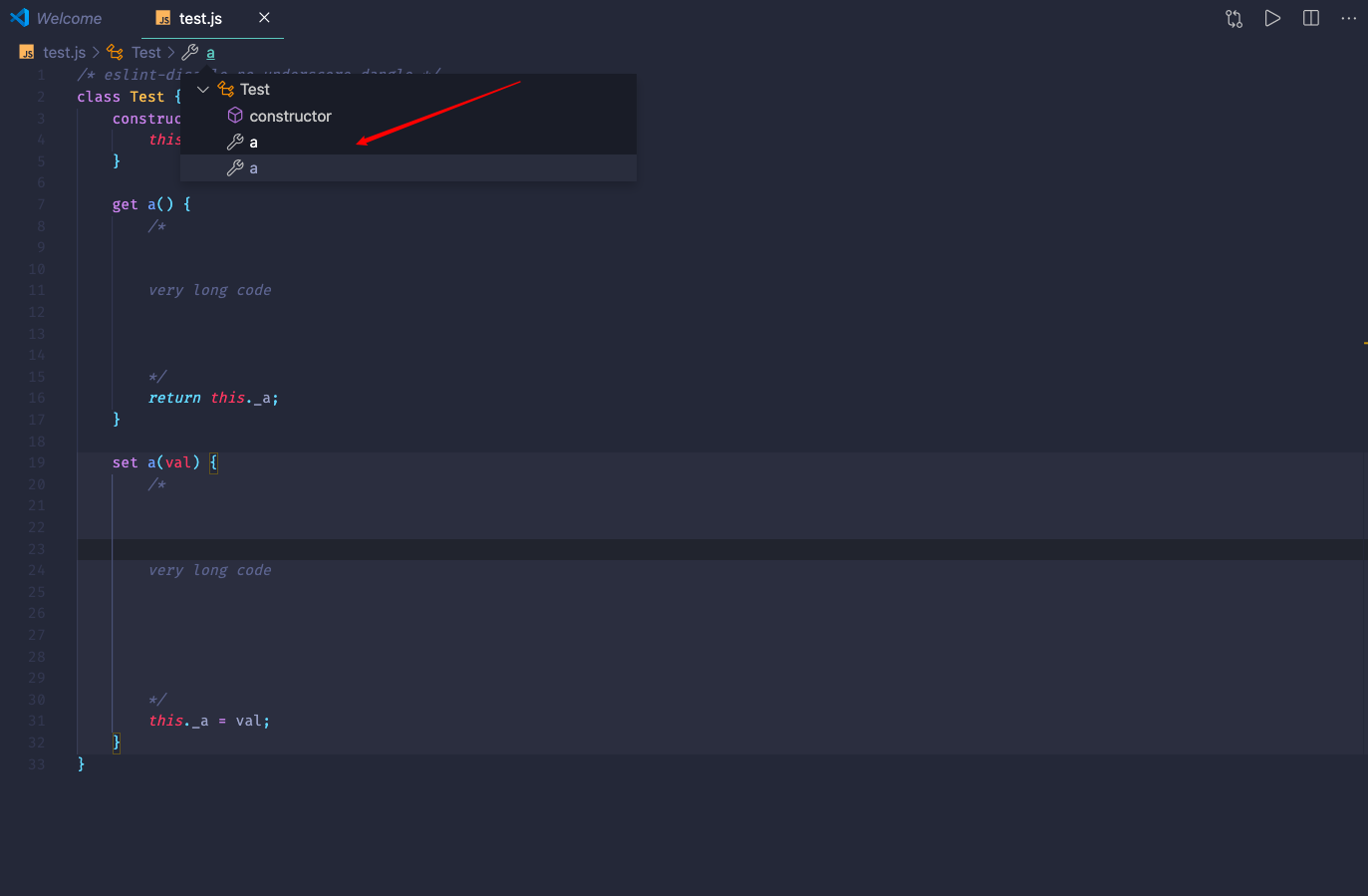 breadcrumb and outline distinguish getter and setter · Issue #106935 ...