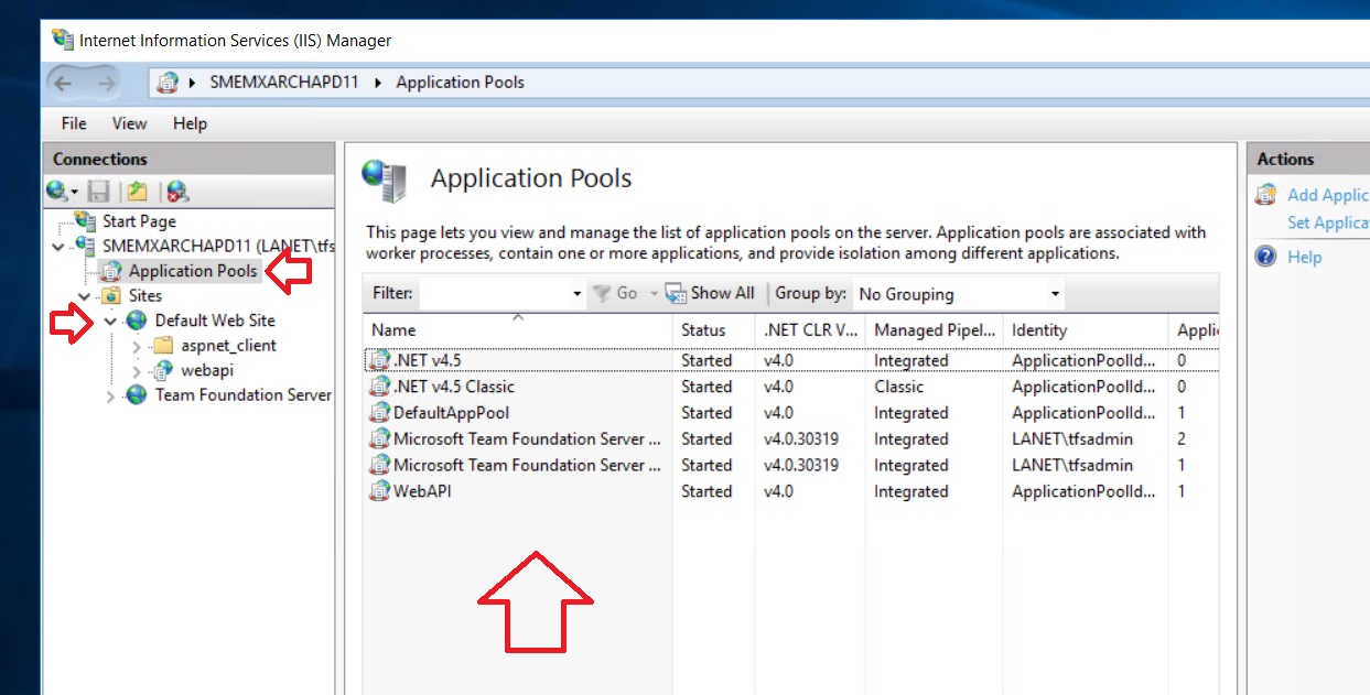 IIS Web App Deploy Choose Application Pool Issue 10873 Microsoft 