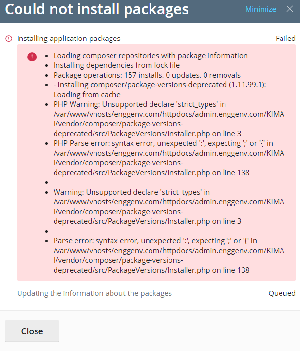 GETTING ERROR WHILE INSTALLING WITH COMPOSER · kimai kimai · Discussion ...