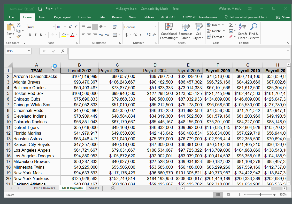 A look around Excel