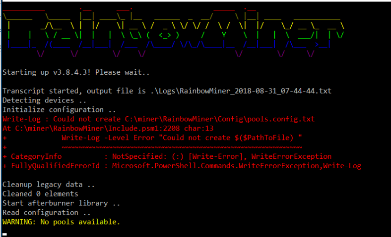 Error on start no pools available · Issue #62 · RainbowMiner ...
