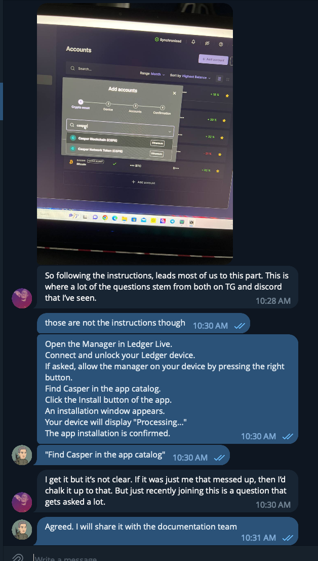 Clarify Ledger instructions · Issue 1083 · · GitHub