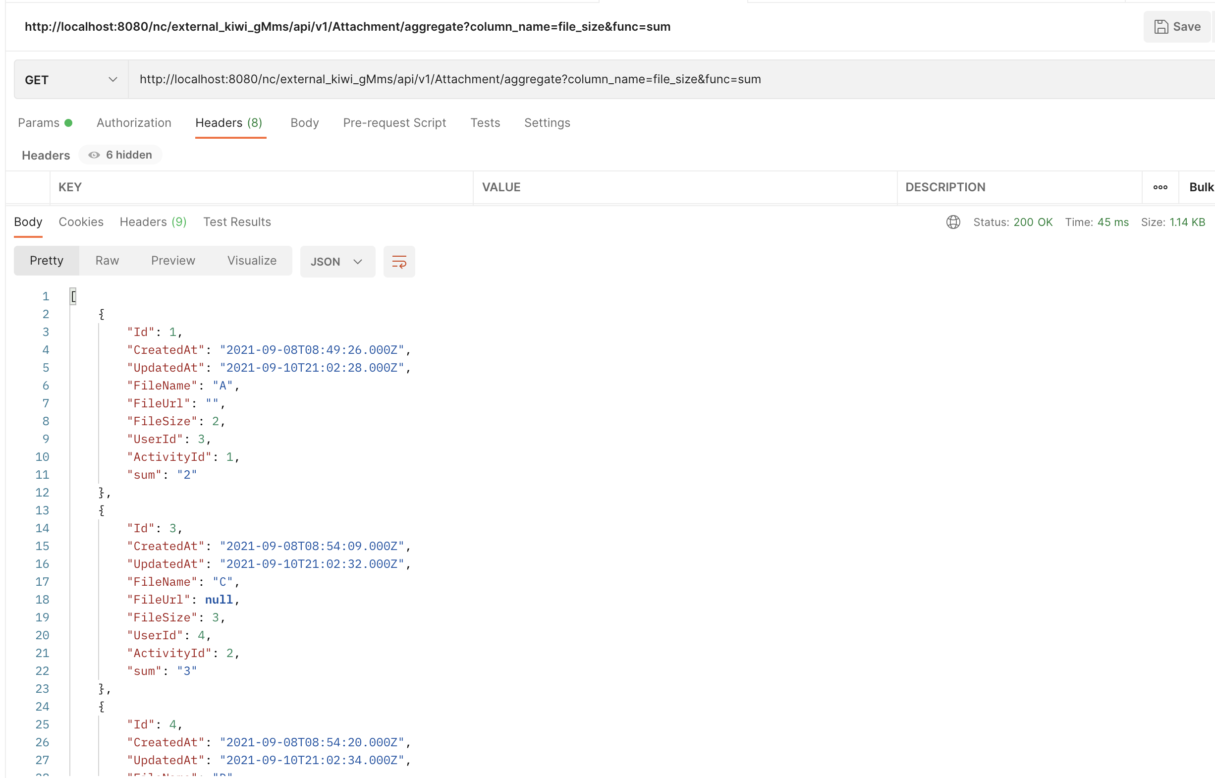 How to calculate the sum of column A grouped by column B by calling ...