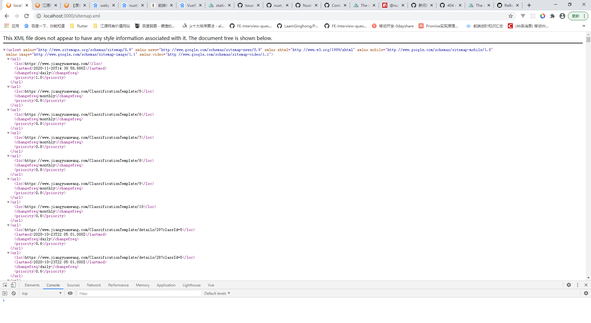 /sitemap 404 · Issue #166 · nuxt-community/sitemap-module · GitHub