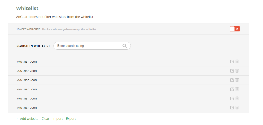 UI request: Limit the form input in Whitelist and User filters · Issue ...