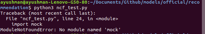 ModuleNotFoundError: No module named 'mock' · Issue #8186 · tensorflow ...