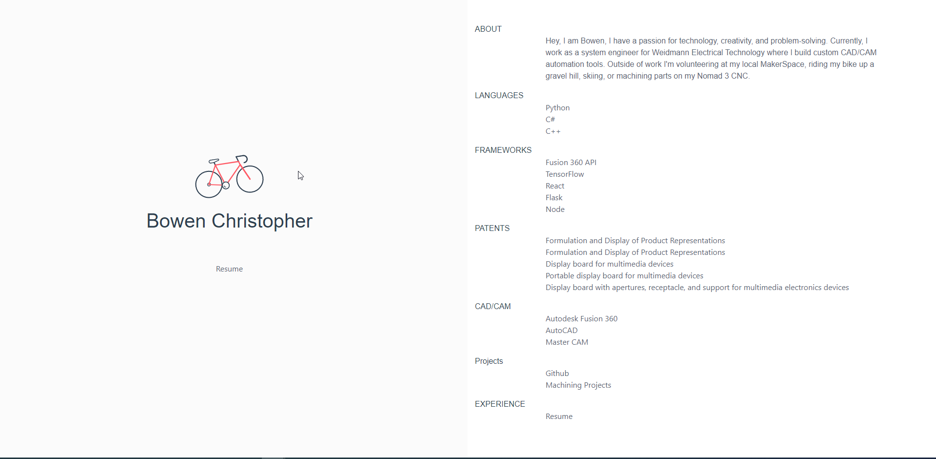 GitHub - bowenchristopher/portfolio: portfolio site