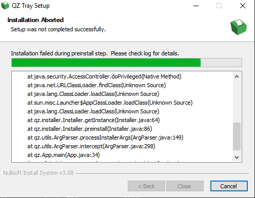 Installation failed during preinstall step · Issue #1127 · qzind/tray ...
