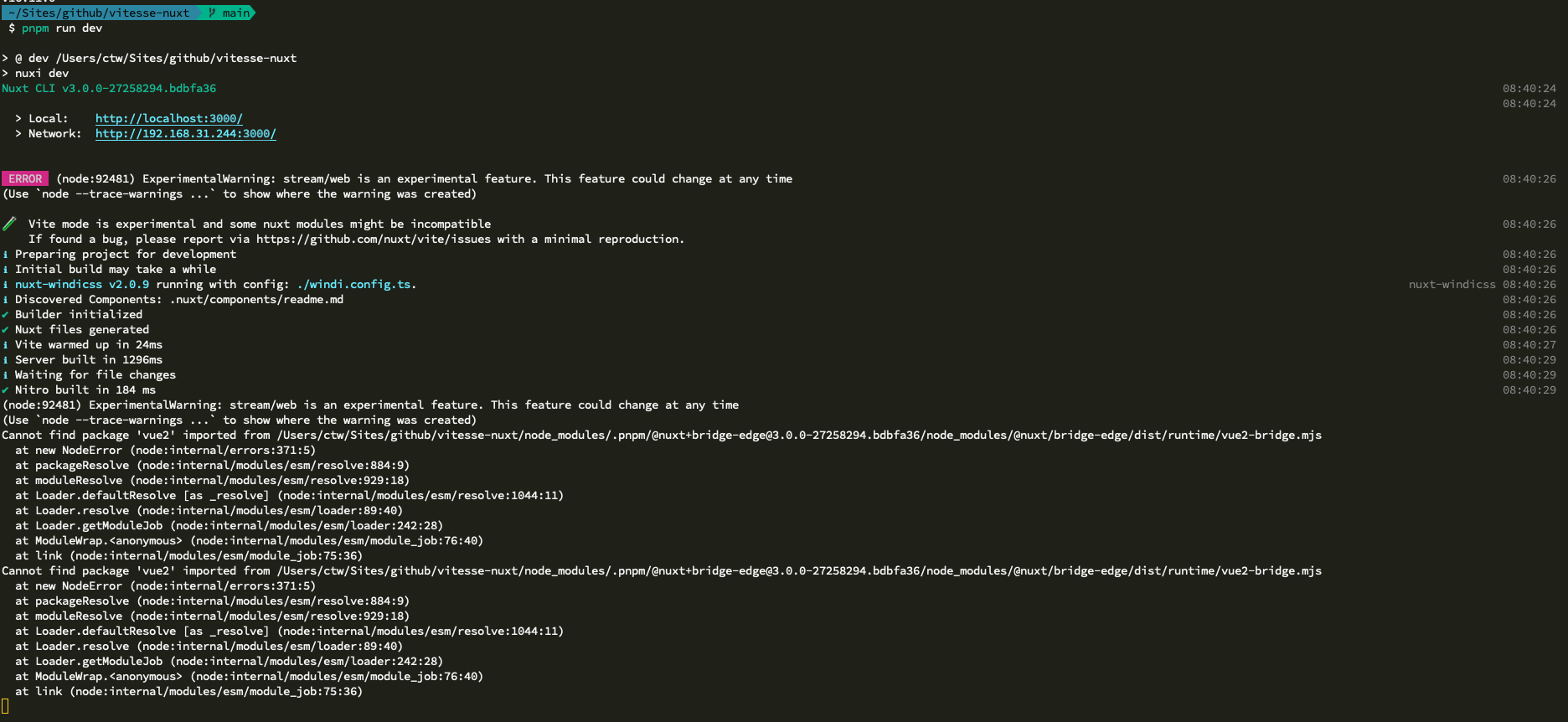 Fail to run · Issue #4 · antfu/vitesse-nuxt-bridge · GitHub