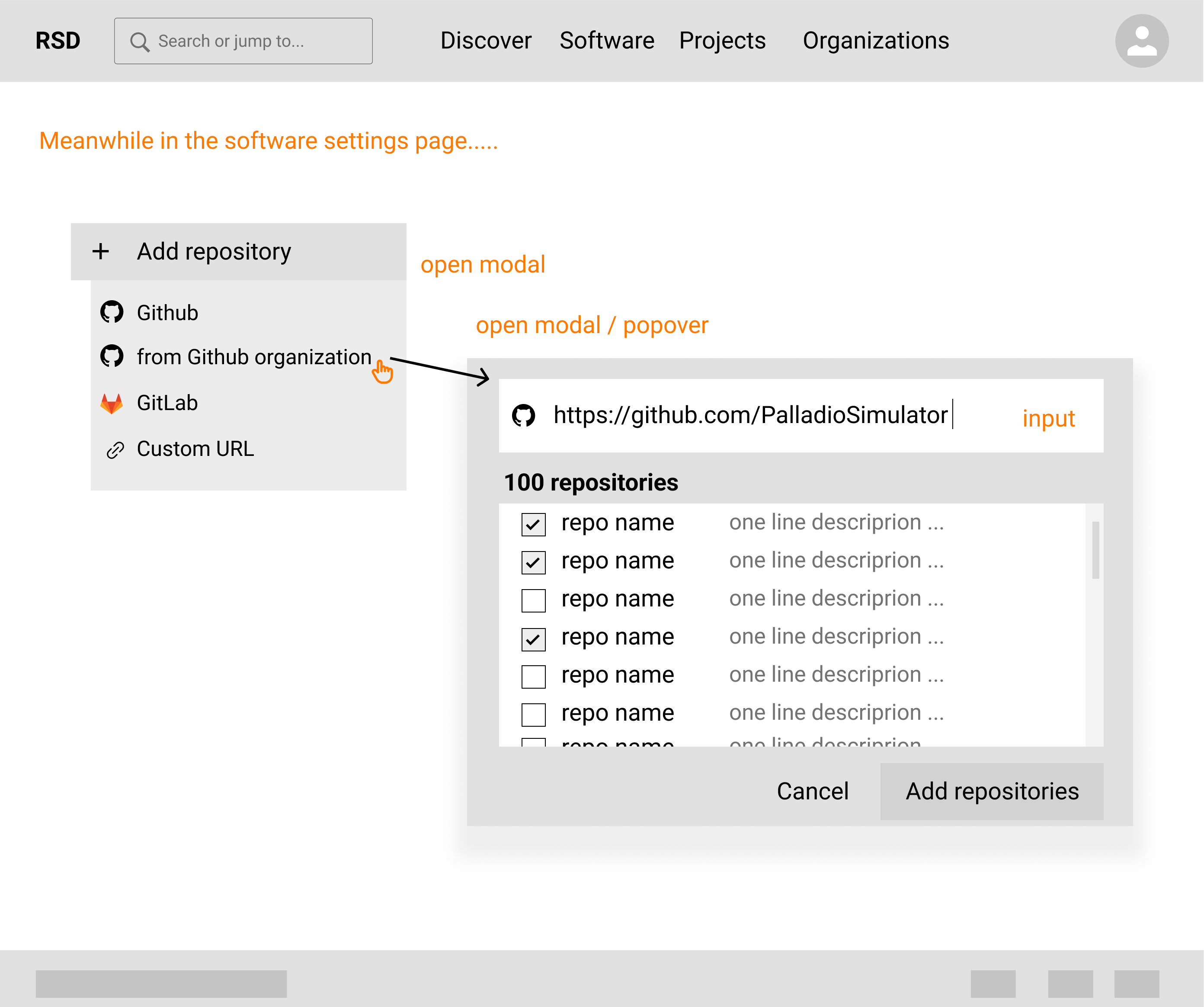 add-repositories-from-a-github-organization-list-software-with