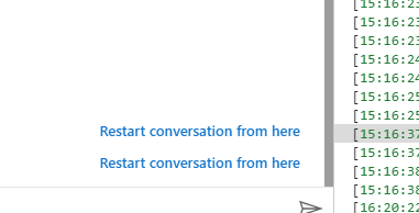 Restart conversation from here