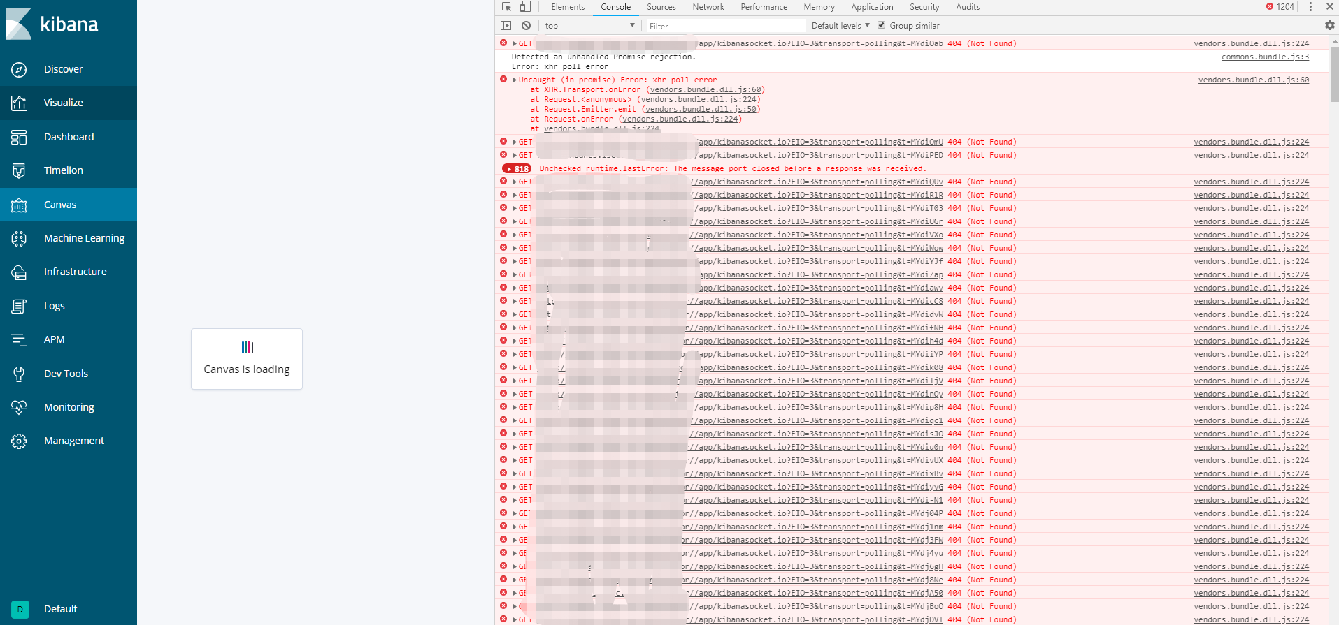 Kibana canvas is loading forever · Issue #29803 · elastic/kibana · GitHub