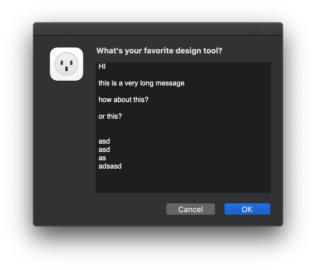 Example popover with a textarea input