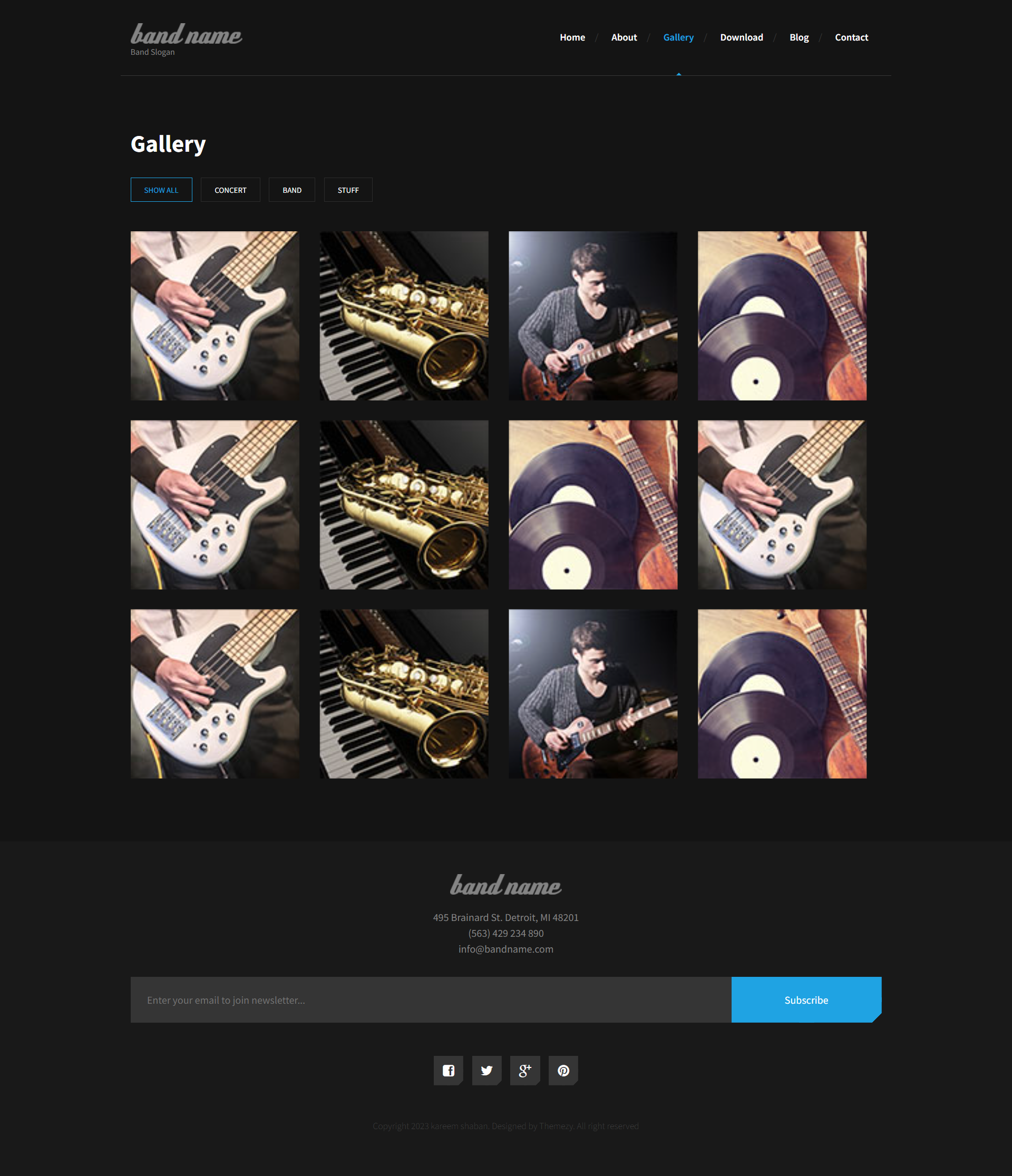 Band Css Layout GitHub - KareemShaban1/band_website: Band website using html , Css ...