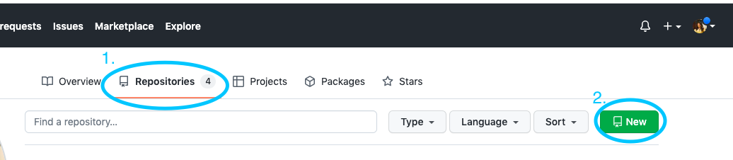 Create new remote repository