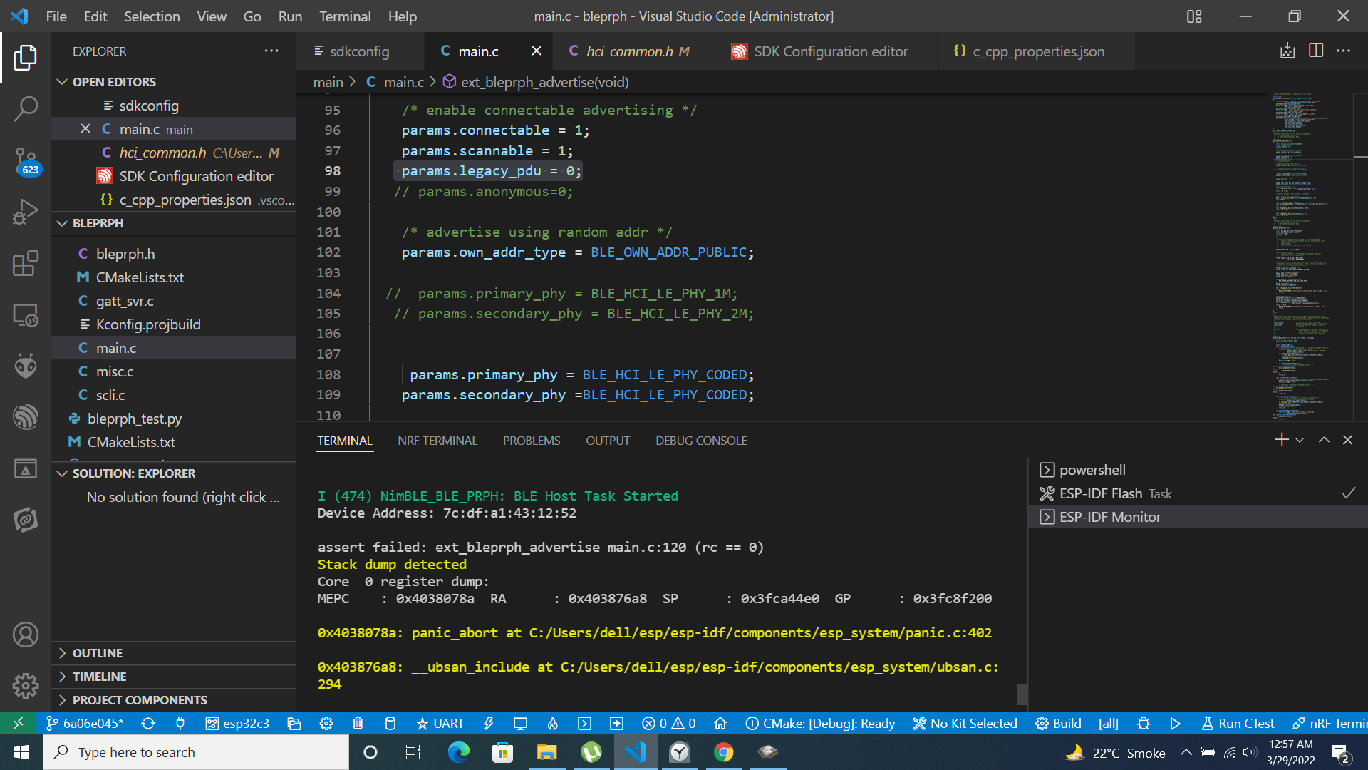 Nimble blecent and bleprph coded phy support (IDFGH-7067) · Issue #8684 ...