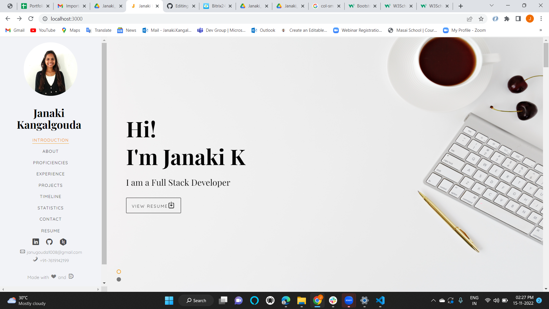 GitHub - janakigouda/JK_Portfolio: This is the portfolio website , to ...