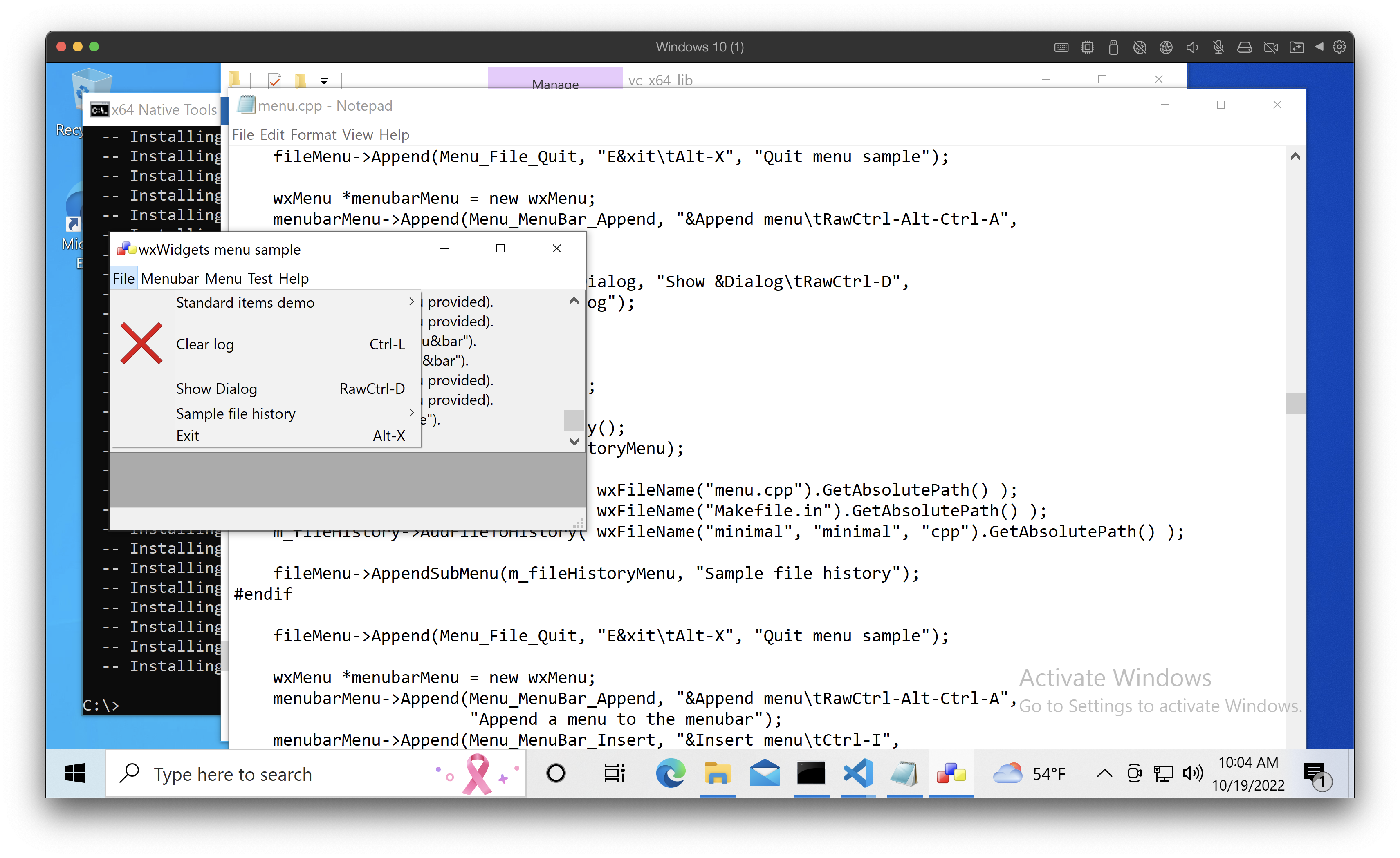 RawCtrl not mapped correctly on Windows · Issue 22892 · wxWidgets