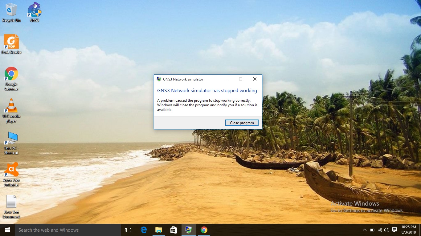 GNS3 not working and not opening in Windows 10 · Issue #2558 · GNS3 ...