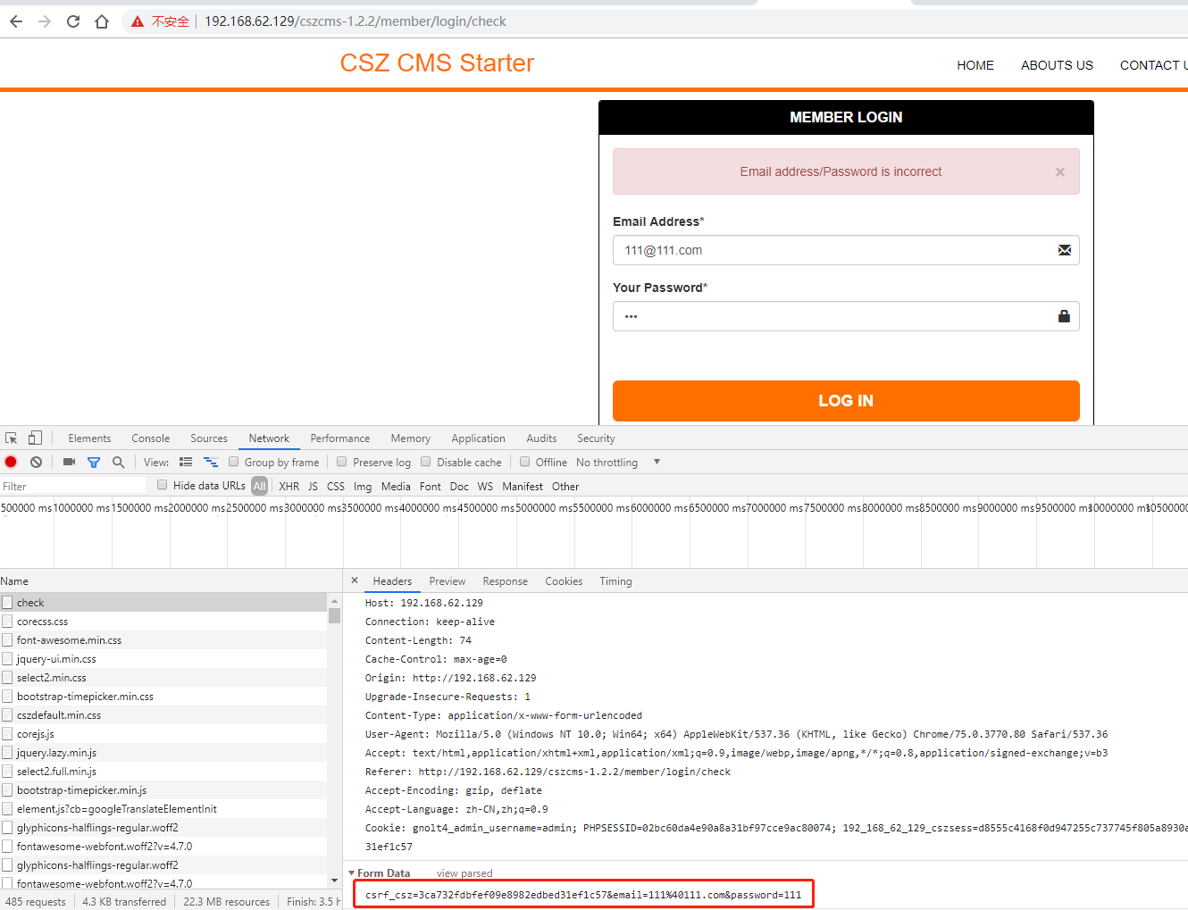 Bug report time based blind sql injection vulnerability in cszcms core