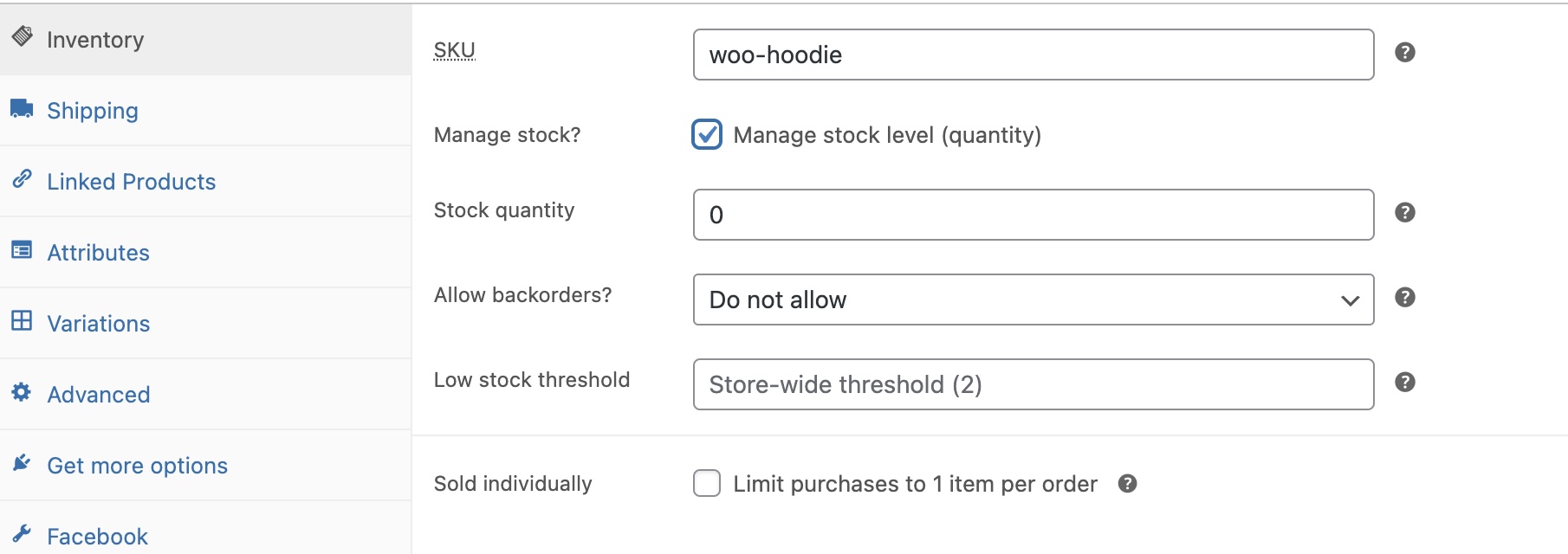 Product stock availability not syncing with Facebook Shop · Issue 1701
