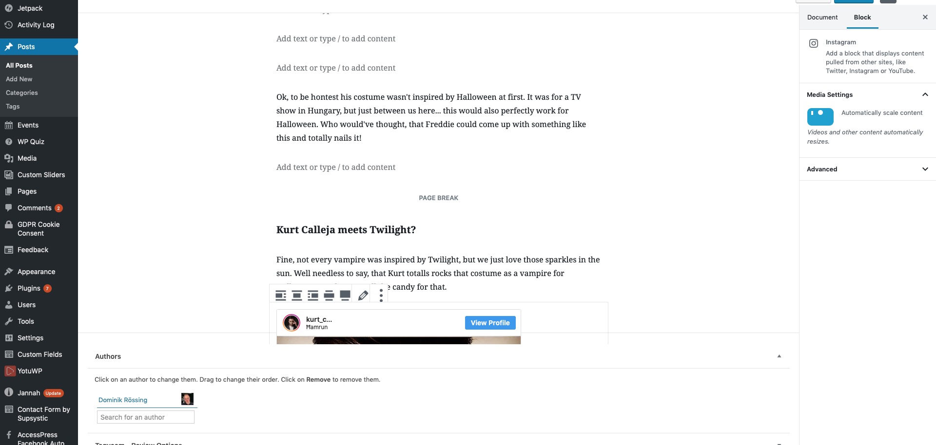 CSS Issues in editor when embedding Instagram · Issue #11337 ...