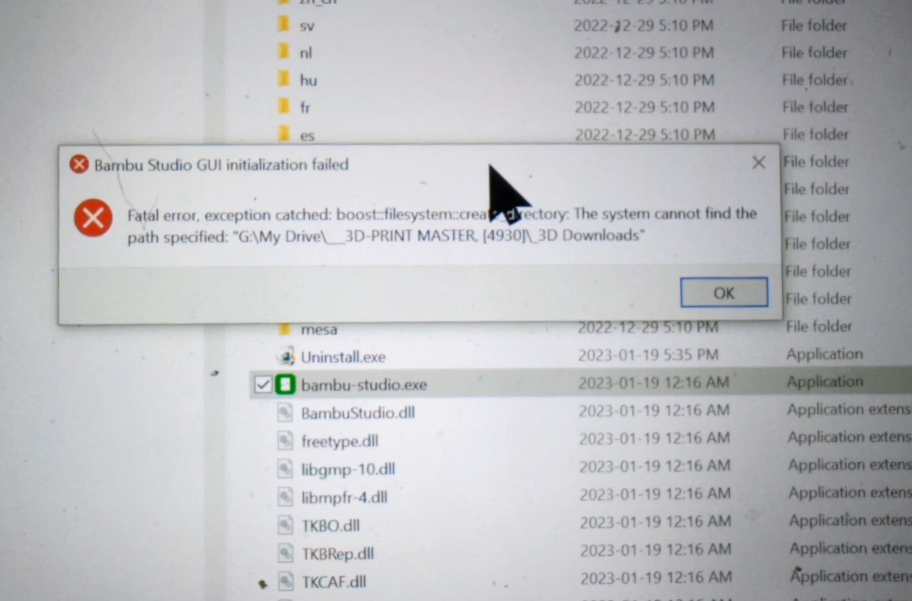 If Download directory is renamed, Bambu Studio will not start · Issue ...