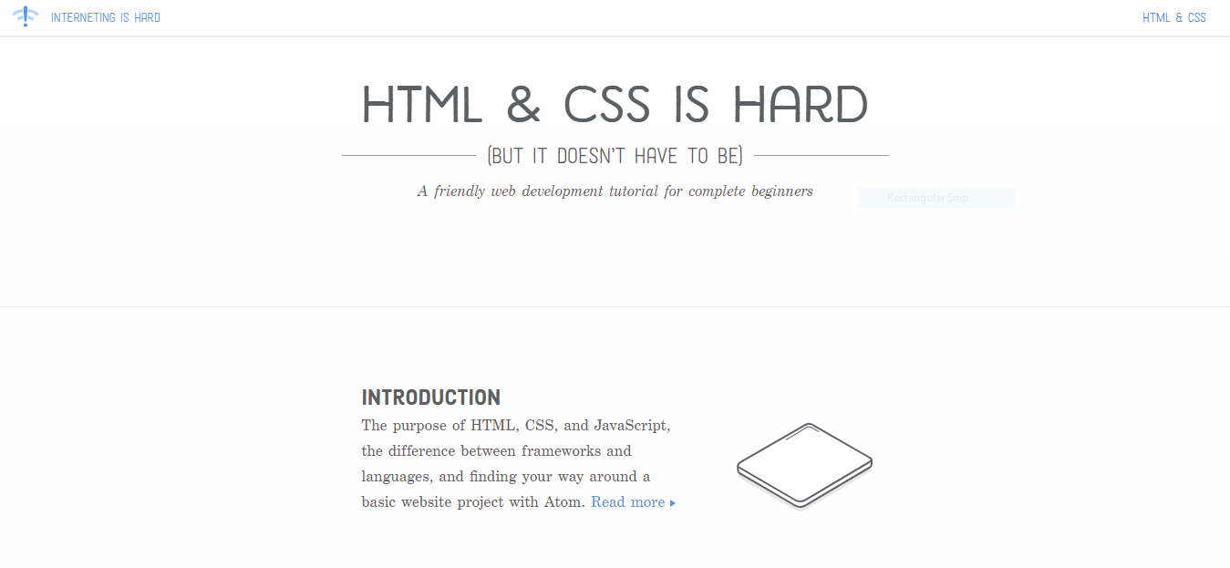 html and css by interneting-is-hard