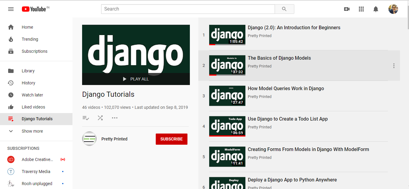 Pretty-Printed-django-tutorials