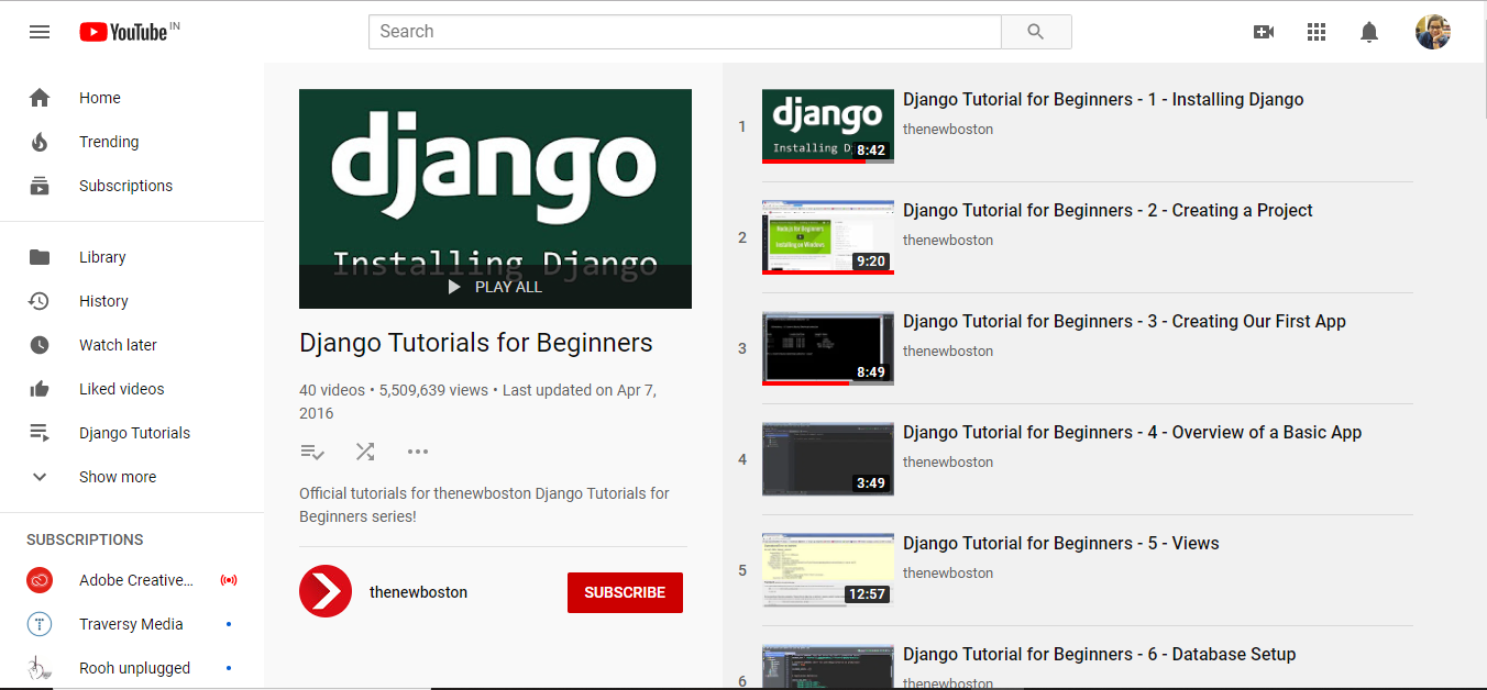 thenewboston-django-tutorials