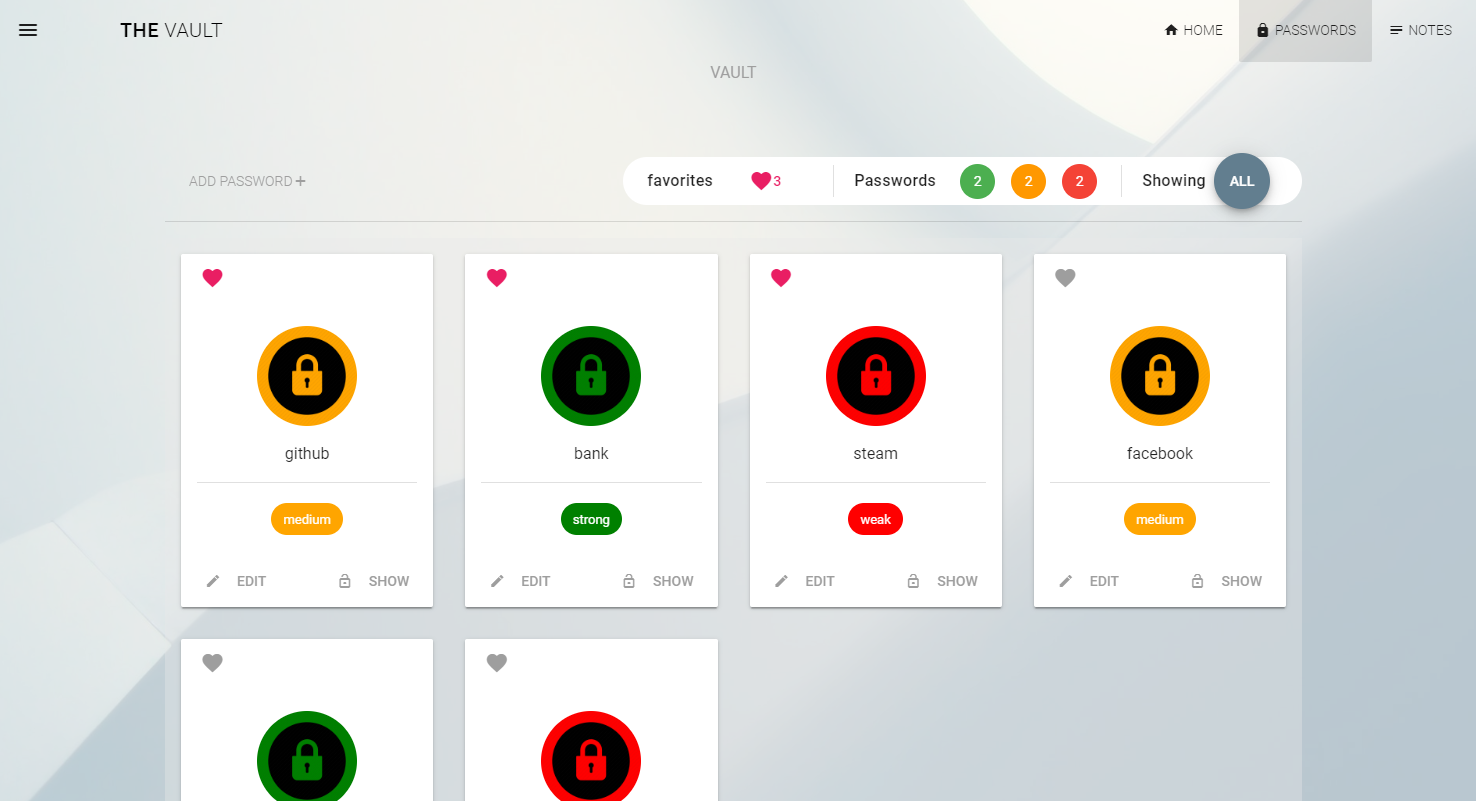 GitHub - SyntappZ/the-vault: password manger/note keeper made with vue ...