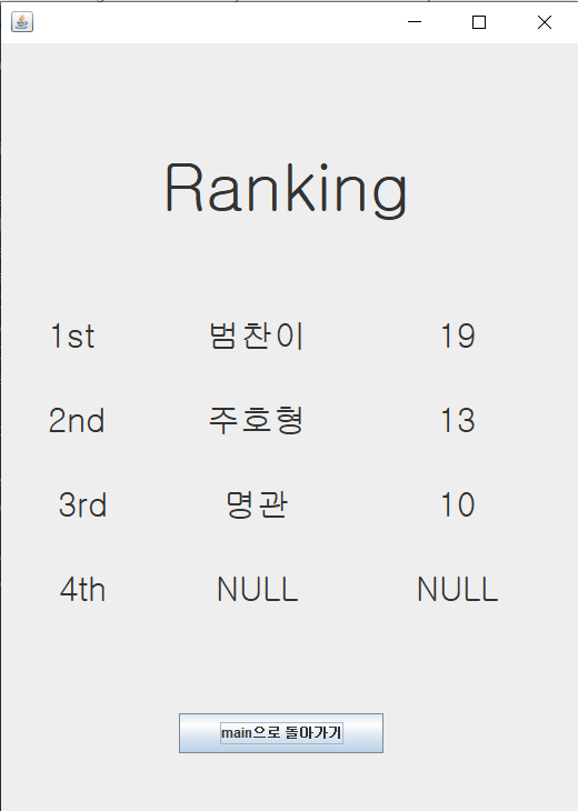 GitHub GreatLaboratory/Typing_Game Java Mybatis mvc패턴을 이용한 gui뷰의
