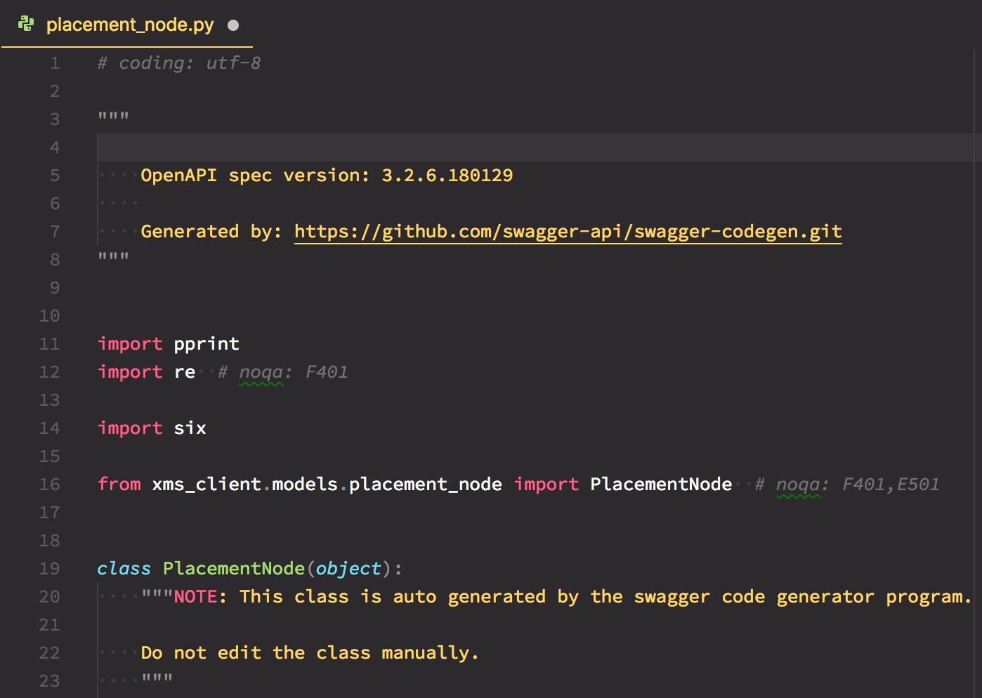  bug python model Should Not Import Self Issue 7541 Swagger api 