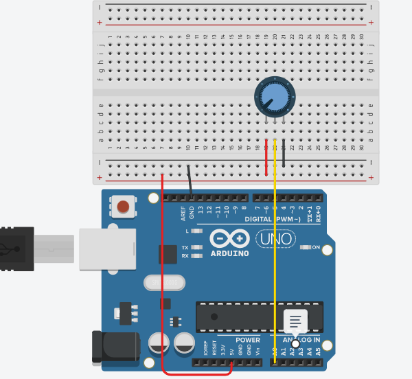 Potentiometer Analog Value Reading Potentiometer Analog Value Reading