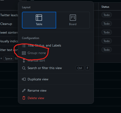 [Projects - Beta]: Adding groups from the view settings · community ...