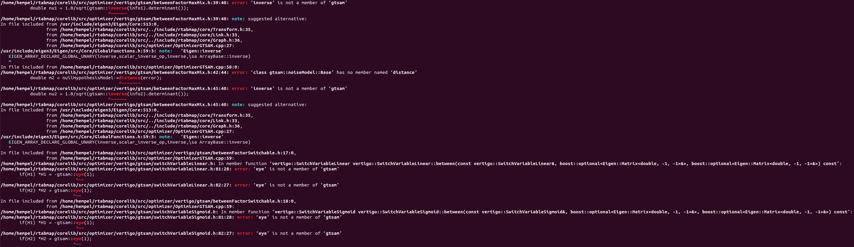 Compilation error when building with GTSAM · Issue #581 · introlab ...