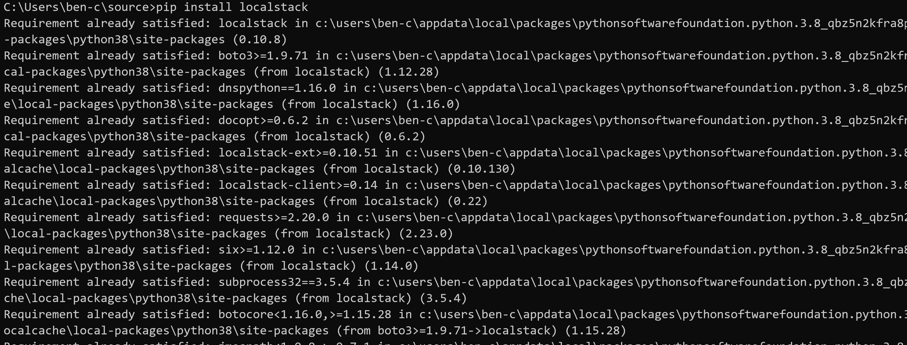 localstack not found · Issue #2203 · localstack/localstack · GitHub