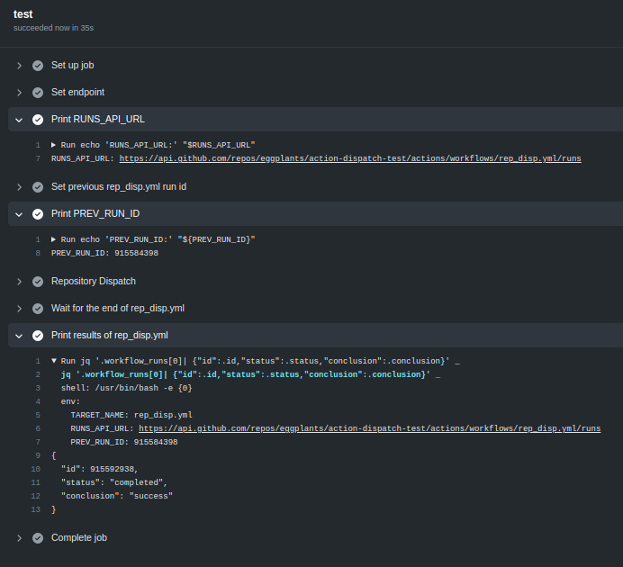 GitHub - eggplants/action-dispatch-test: Call another GitHub Action ...