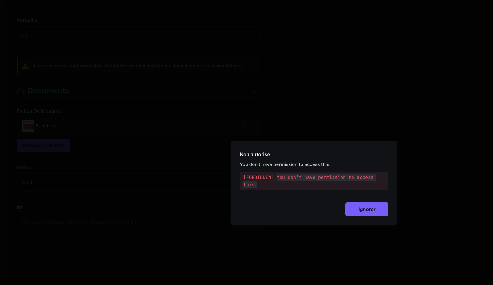 Translation missing error You don't have permission to access this