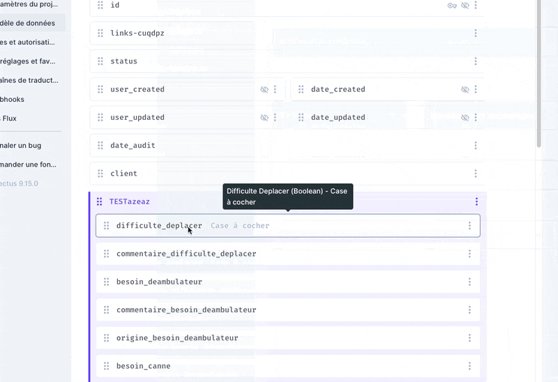 Can't filter fields if the fields is inside group · Issue 15862
