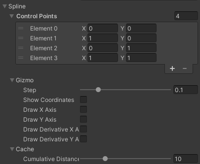 spline inspector view