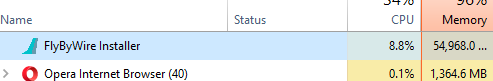 [BUG] Uses over 59gb of ram · Issue #203 · flybywiresim/installer · GitHub