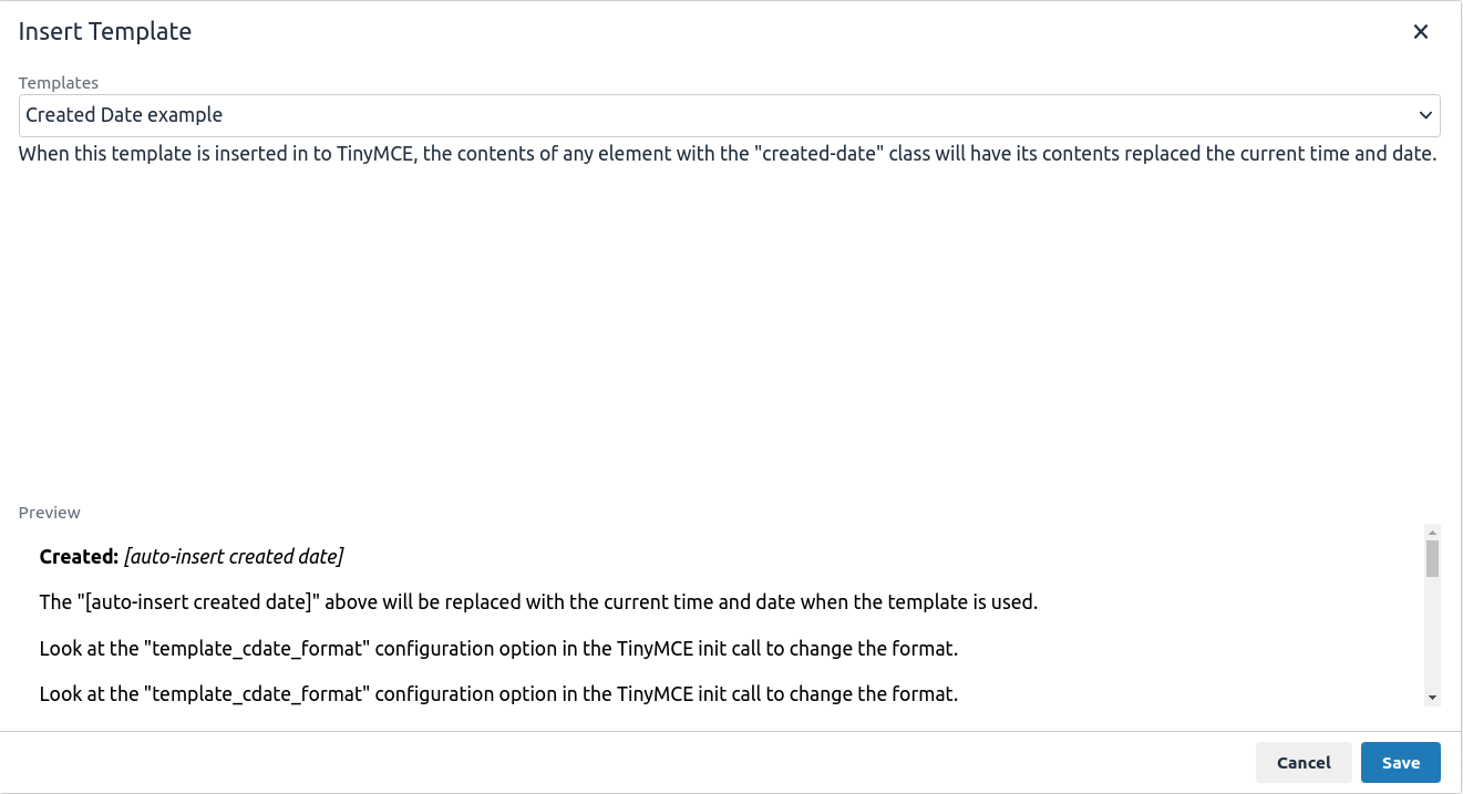 [studio-ui] RTE TinyMCE 5 insert template contains tons of whitespace ...